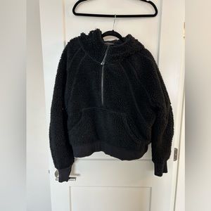 Lululemon Black Sherpa Oversized 1/2 Zip